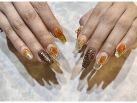 オレンジ×ブラウンデザイン☆