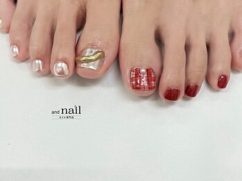 アンドラッシュ 駒込駅前店(and lash)/チェックネイル