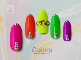 カラフル ネオンアートネイル