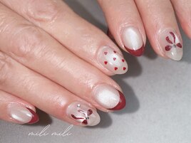 バレンタインネイル