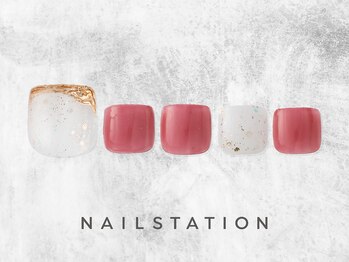 ネイルステーション アルカキット錦糸町店(NAIL STATION)/煌めきローズピンク／パラジェル