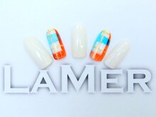 ネイルサロン ラメール(LaMer)/チェック柄春ネイル♪