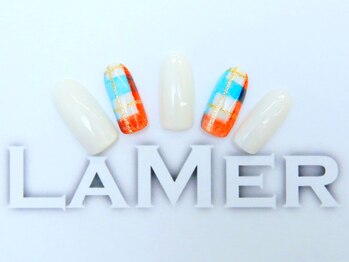 ネイルサロン ラメール(LaMer)/チェック柄春ネイル♪