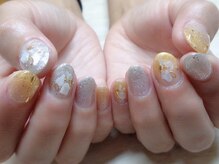 アミュリー ネイル アトリエ(Amury nail atelier)/ゴールド＆シルバー★ 春夏秋冬
