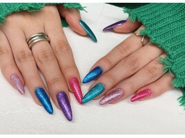 (中原)カラフルラメネイル