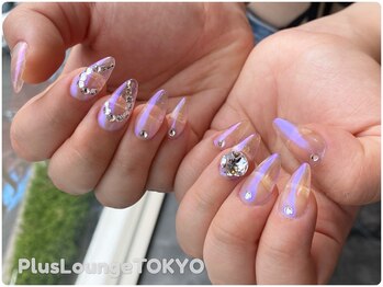 プルースラウンジ トウキョウ(Plus Lounge TOKYO)/クリアスカルプ☆オーロラネイル