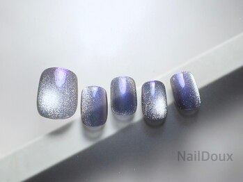 ネイル ドゥ 岡山駅前店(Nail Doux)/パープルグレージュフットネイル