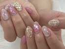 【山崎】夏ピンクネイル