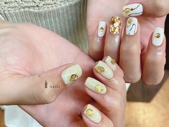 アイネイルズ 渋谷店(I nails)/ちぐはぐニュアンス￥8980