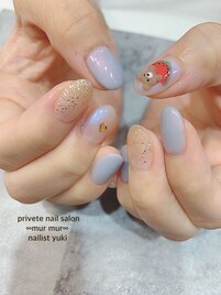 ぷっくりクマさんネイル