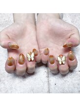 ネイルアンドアイラッシュサロン エスポアール(nail&eyelash salon espoir)/べっ甲×ミラー　７５分コース