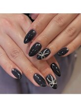 ウェイビーズ ネイル(wavy's.nail)/キラキラリボンネイル