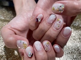 ホワイトクリスマスネイル