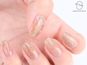 エム(M)/flash glitter nails