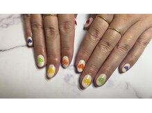 アーザ 吉祥寺(ASa)/カラフルぷっくりハートネイル☆