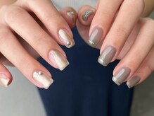 クレモアネイル 池袋西口店(CLEMORE NAIL)/シンプルちぐはぐネイル