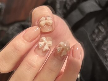 エムワイユーネイル(myu.nail)/ガーリーリボンネイル.。
