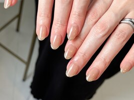 ちゅるん×ミラーフレンチネイル
