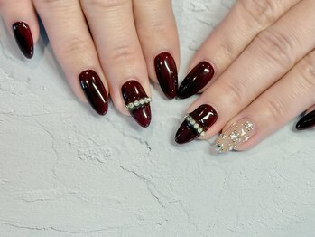 キャミ ネイル(CAMMY NAIL)/ボルドーとキラキラ★