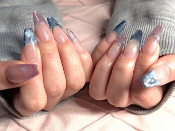 リ イノ ネイル ダツモウ(Re:ino)の写真/お仕事帰りにも通えるネイルサロン♪フィルイン対応で自爪に負担をかけずにネイルが楽しめる◎長さ出しもOK