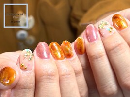 秋デザイン♪べっ甲アートネイル