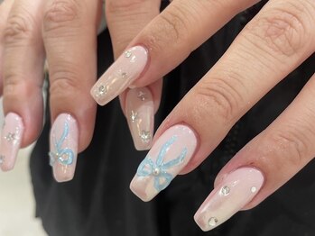 アース コアフュールボーテ 笛吹店(EARTH coiffure beaute)/リボンネイル　8500円