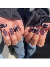 フラッシュネイル♪リボン♪