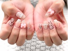 バタフライ 津田沼店(Butterfly)/ガーリー×レオパードネイル♪