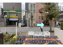 木翠/ガードレールで右折