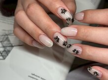 アース ネイルアンドアイラッシュ 甲府昭和店(HAIR & MAKE EARTH Nail&Eyelash)/ニュアンスフラワー ¥7900