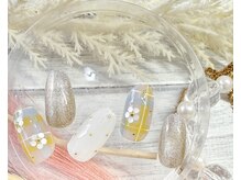 ジュアール(JuAR)/フラワーチェックネイル