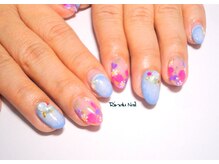リンドゥネイル(Rindu Nail)/デニムｘフラワー