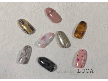 ネイルアトリエルカ(nail atelier LUCA)/S-103 大人上品1本アートネイル