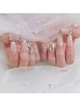 ノルネイル(nol nail)/ガラスフレンチにプラスアート♪