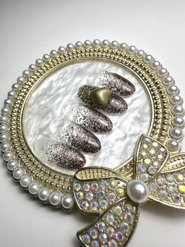 バレンタインネイル