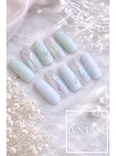 キラキラクリア感単色ネイル