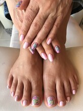 ロータス Lotus/手足お揃いネイル