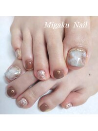 大理石フットネイル