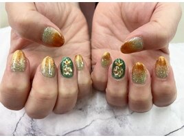 2色ラメグラ×フルーツ