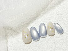 シ ベル 梅田茶屋町店 ネイル(Ci belle)/星屑ネイル/ブルーマグネット