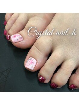 クリスタルネイル ゆめタウン博多店(CRYSTAL NAIL)/フラワーアートネイル