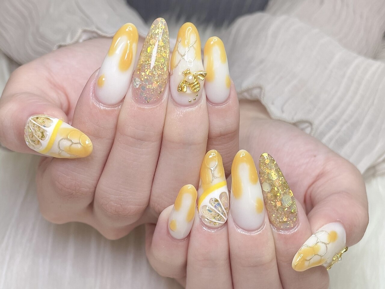 ☆はちみつレモンネイル☆：PG006113576｜エムネイル(M-Nail)の