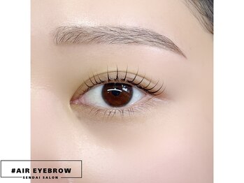 ハッシュタグ エアーアイブロウ 仙台(#AIR EYEBROW)/セミアーチ眉×立ち上げカール