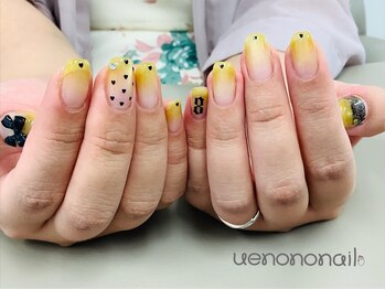 ウエノノネイル 上野(uenononail)/推し活♪×8番出口♪イエロー