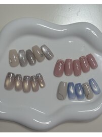 ミディアム/マグネット/春ネイル