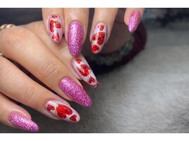 バレンタインネイル
