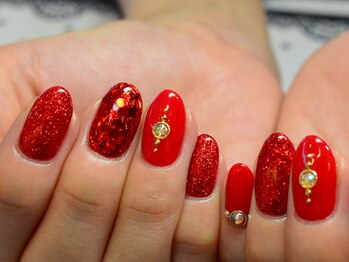 ネイルサロン プルミエール(Premiere)/レッドネイル