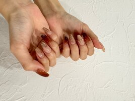 ニュアンスネイル/上品ブラウン