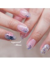 たゆ ネイル(たゆnail)/パラジェル手描き金魚ネイル