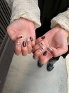 バレンタインネイル
